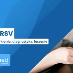 Wirus RSV: objawy, powikłania, diagnostyka, leczenie. Dłoń trzyma termometr, sugerując chorobę.
